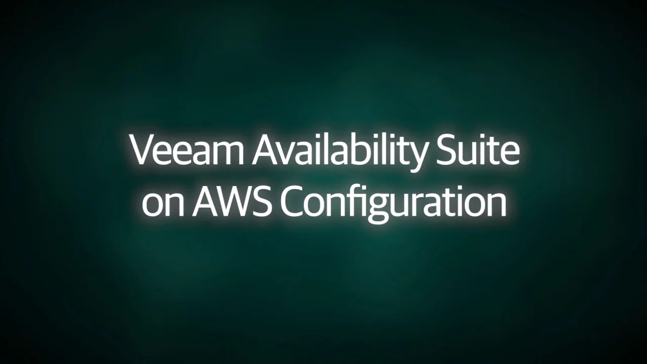 AWS re:Invent 2019 : Backup with  Veeam on AWS